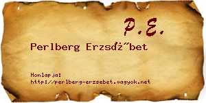 Perlberg Erzsébet névjegykártya